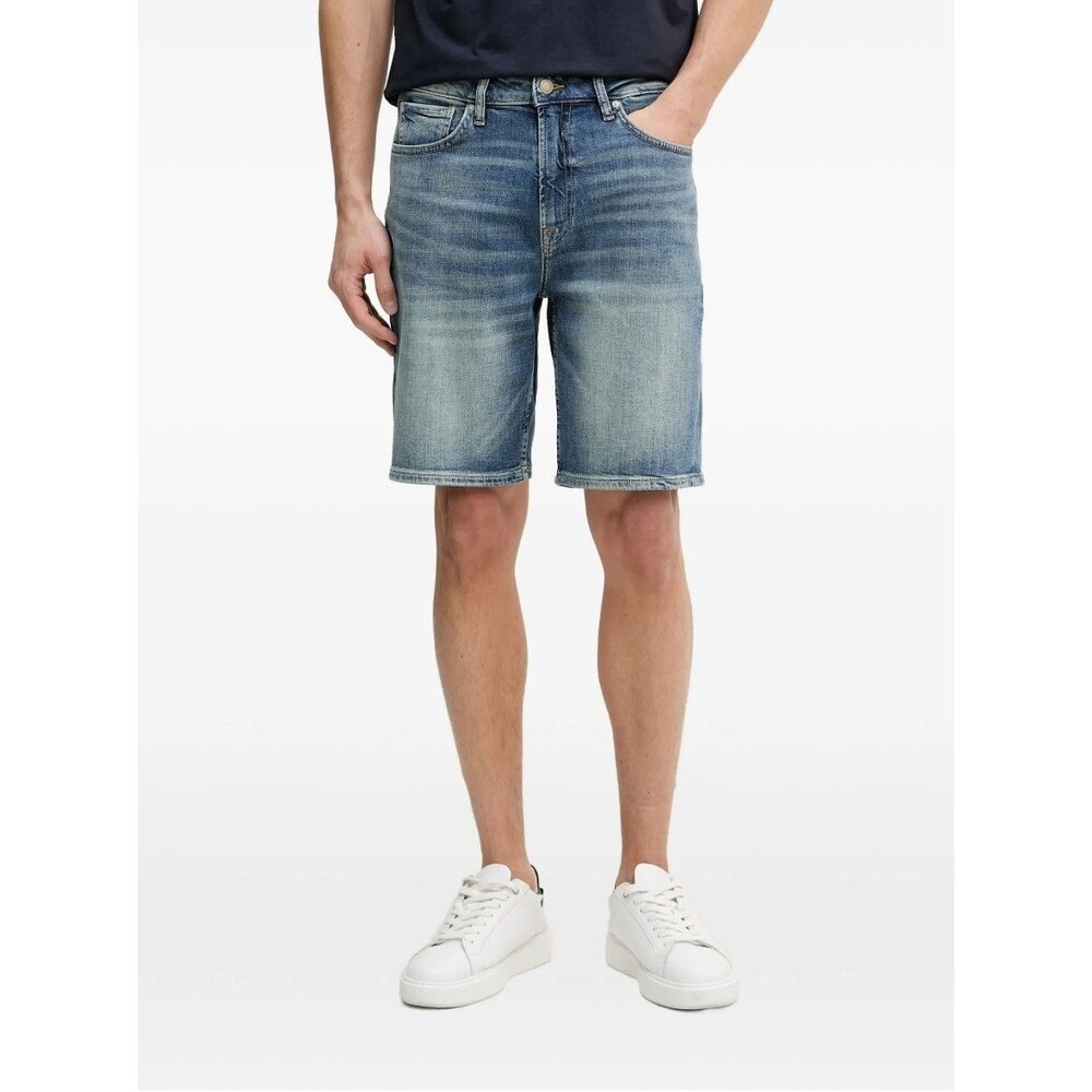 GUESS Sonny Denim Shorts 90's Fade Blue Stretch Bermuda Men's Size 36 NWT